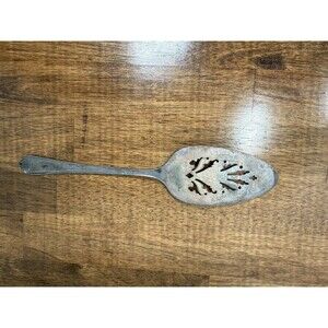 Wm A Rogers Athena A1 Plus Silverplate Pierced Spoon 6 in Matte Finish
